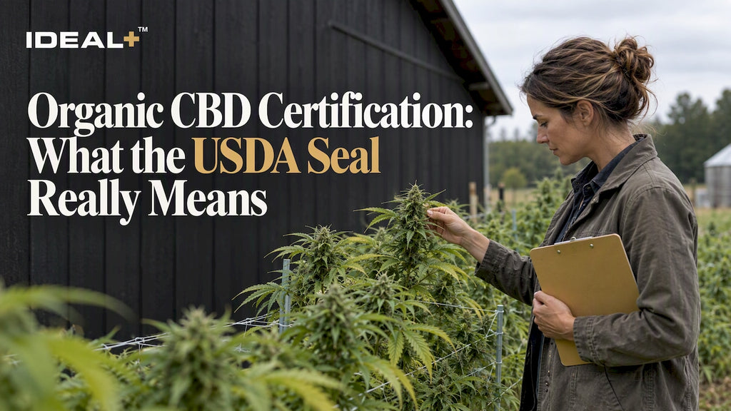 Farm inspector examining a hemp crop