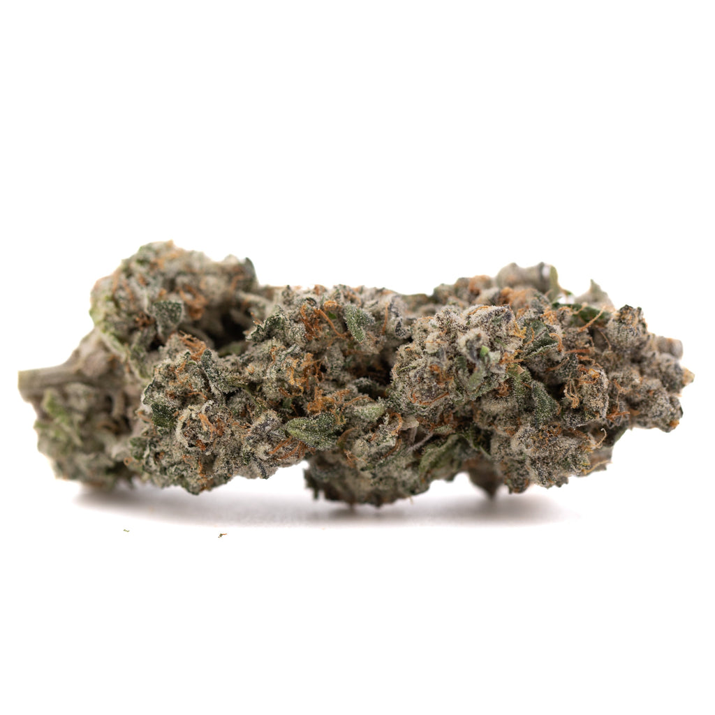 Premium Platinum Cookies THCa Flower: Dense Green Bud with Trichomes